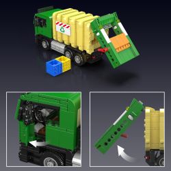 MouldKing 24088 Eco-Friendy Garbage Truck Xếp hình lắp ráp ghép mô hình Mini World: Xe chở rác thân thiện với môi trường