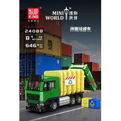 MouldKing 24088 Eco-Friendy Garbage Truck Xếp hình lắp ráp ghép mô hình Mini World: Xe chở rác thân thiện với môi trường