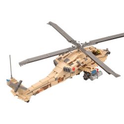 Kazi KY84020 84020 non  TRỰC THĂNG CHIẾN ĐẤU bộ đồ chơi xếp lắp ráp ghép mô hình Field Army FIELD ARMY AH-64 Chiến Trường 658 khối