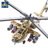 Kazi KY84020 84020 non  TRỰC THĂNG CHIẾN ĐẤU bộ đồ chơi xếp lắp ráp ghép mô hình Field Army FIELD ARMY AH-64 Chiến Trường 658 khối