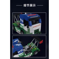 MouldKing 24095 Racing Truck Xếp hình lắp ráp ghép mô hình Thế giới thu nhỏ: Xe tải đua