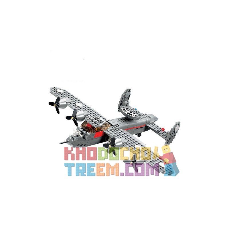 Kazi KY84007 84007 non  MÁY BAY CHỞ QUÂN bộ đồ chơi xếp lắp ráp ghép mô hình Field Army FIELD ARMY G-1 SCOUT Chiến Trường 281 khối