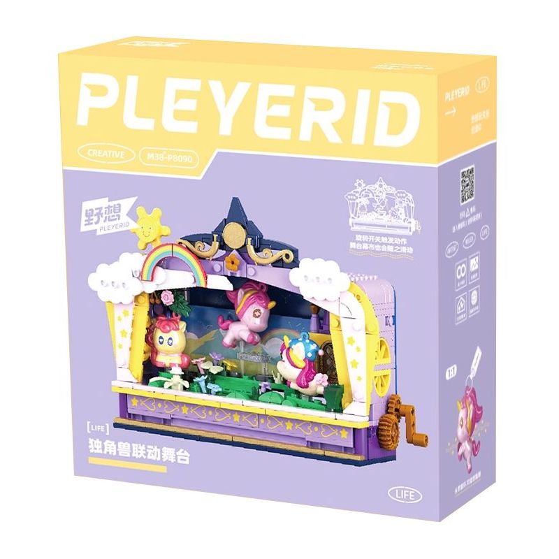 Pleyerid M38-P8090 Xếp hình lắp ráp ghép mô hình Nhà hát sân khấu Fantasy Unicorn