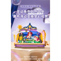 Pleyerid M38-P8090 Xếp hình lắp ráp ghép mô hình Nhà hát sân khấu Fantasy Unicorn