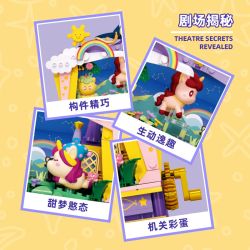 Pleyerid M38-P8090 Xếp hình lắp ráp ghép mô hình Nhà hát sân khấu Fantasy Unicorn