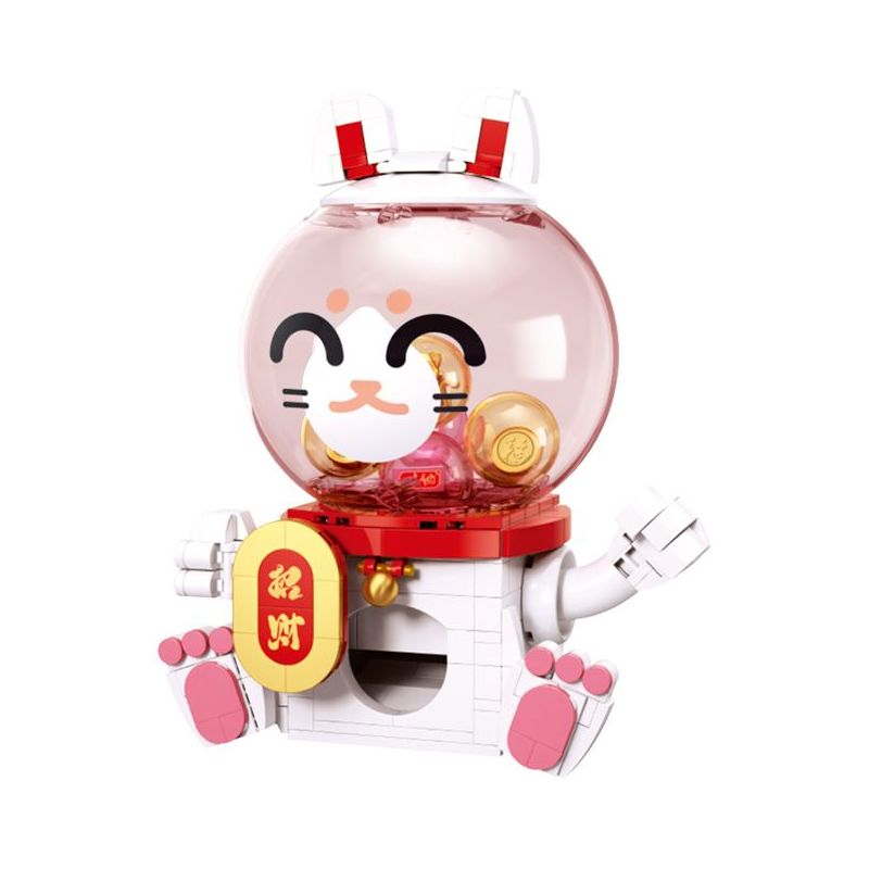 Pleyerid M38-P8073 Xếp hình lắp ráp ghép mô hình Máy Gacha mèo may mắn