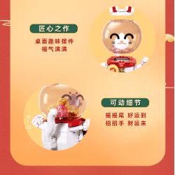 Pleyerid M38-P8073 Xếp hình lắp ráp ghép mô hình Máy Gacha mèo may mắn