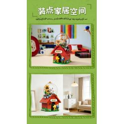 Pantasy 86918 Peanuts Snoopy Xếp hình lắp ráp ghép mô hình ngôi nhà màu đỏ snoopy