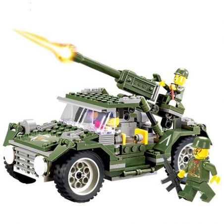 Kazi KY84002 84002 non  LỰC LƯỢNG DÃ CHIẾN XE NGỰA SẮT bộ đồ chơi xếp lắp ráp ghép mô hình Field Army FIELD ARMY IRONHORSE JEEP Chiến Trường 241 khối