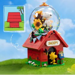 Pantasy 86918 Peanuts Snoopy Xếp hình lắp ráp ghép mô hình ngôi nhà màu đỏ snoopy
