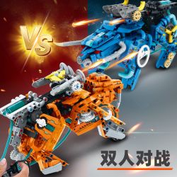 IM.Master QIHUI 6861 Xếp hình lắp ráp ghép mô hình Bậc thầy về máy móc: Máy chiến đấu thủy lực Blue Bullmon