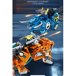 IM.Master QIHUI 6861 Xếp hình lắp ráp ghép mô hình Bậc thầy về máy móc: Máy chiến đấu thủy lực Blue Bullmon