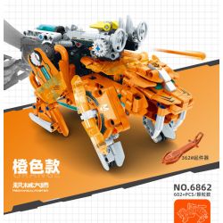 IM.Master QIHUI 6861 Xếp hình lắp ráp ghép mô hình Bậc thầy về máy móc: Máy chiến đấu thủy lực Blue Bullmon