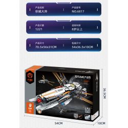 IM.Master QIHUI 6817 Xếp hình lắp ráp ghép mô hình Bậc thầy về máy móc không gian Mecha Tàu vũ trụ