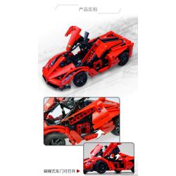 DOUBLEE CADA C51009 51009 non  SIÊU XE bộ đồ chơi xếp lắp ráp ghép mô hình  RED STORM Kỹ Thuật Công Nghệ Cao Mô Hình Phương Tiện 380 khối