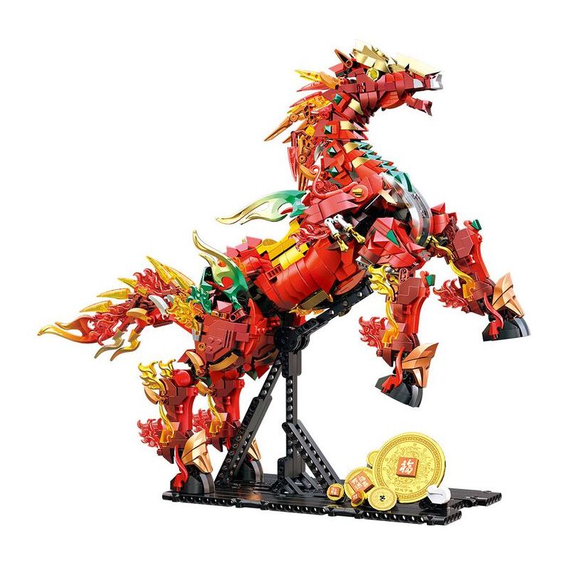 Souzosha D2204 Xếp hình lắp ráp ghép mô hình Ngựa bước trên mây cát tường khiến vũ trụ ngập tràn hạnh phúc