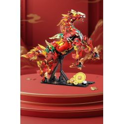 Souzosha D2204 Xếp hình lắp ráp ghép mô hình Ngựa bước trên mây cát tường khiến vũ trụ ngập tràn hạnh phúc