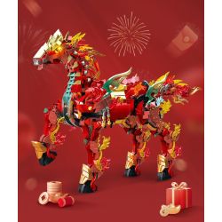 Souzosha D2204 Xếp hình lắp ráp ghép mô hình Ngựa bước trên mây cát tường khiến vũ trụ ngập tràn hạnh phúc