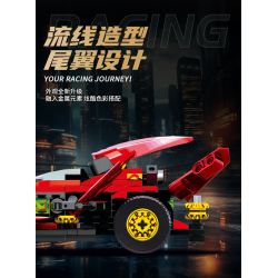 Souzosha F3614 Xếp hình lắp ráp ghép mô hình Tốc độ​​: Ngọn lửa đỏ rực bầu trời 4x4