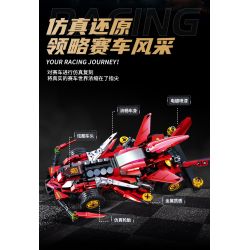 Souzosha F3614 Xếp hình lắp ráp ghép mô hình Tốc độ​​: Ngọn lửa đỏ rực bầu trời 4x4