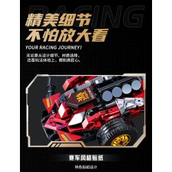 Souzosha F3614 Xếp hình lắp ráp ghép mô hình Tốc độ​​: Ngọn lửa đỏ rực bầu trời 4x4