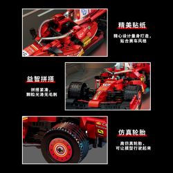 Souzosha F3607 Xếp hình lắp ráp ghép mô hình Xe đua công thức 1 màu đỏ