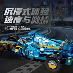 Souzosha F3608 Xếp hình lắp ráp ghép mô hình Xe đua công thức 1 màu xanh
