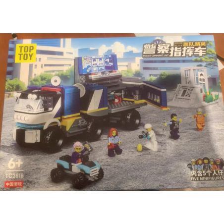 TOP TOY TC2816 Xếp hình lắp ráp ghép mô hình xe chỉ huy của cảnh sát