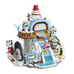 Keeppley K21409 Xếp hình lắp ráp ghép mô hình Hành trình tuyệt vời của Halolo: Khu nghỉ dưỡng trượt tuyết Ihao