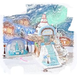 Keeppley K21409 Xếp hình lắp ráp ghép mô hình Hành trình tuyệt vời của Halolo: Khu nghỉ dưỡng trượt tuyết Ihao