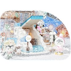 Keeppley K21409 Xếp hình lắp ráp ghép mô hình Hành trình tuyệt vời của Halolo: Khu nghỉ dưỡng trượt tuyết Ihao