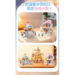 Keeppley K21409 Xếp hình lắp ráp ghép mô hình Hành trình tuyệt vời của Halolo: Khu nghỉ dưỡng trượt tuyết Ihao