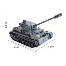 Kazi KY82010 82010 non  XE TĂNG ĐỨC CON BÁO 4 bộ đồ chơi xếp lắp ráp ghép mô hình Century Military CENTURY MILITARY PANZERKAMPFWAGEN IV Quân Đội Thế Kỷ 1193 khối
