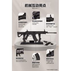 construction industry D191.01 Xếp hình lắp ráp ghép mô hình Công nghiệp xây dựng súng trường tấn công QBZ191 1:1