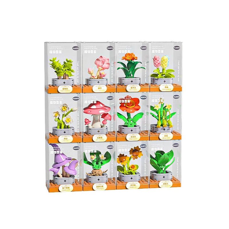 Femibox S5443 Xếp hình lắp ráp ghép mô hình 12 loại hình minh họa thực vật