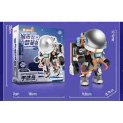 iBlock ib1107 Xếp hình lắp ráp ghép mô hình Đội Wangyu anh hùng trong mơ thành phố: Tên lửa