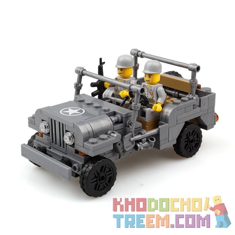 FUNLINK 61||0011 Kazi KY82007 82007 non  XE JEEP bộ đồ chơi xếp lắp ráp ghép mô hình Century Military CENTURY MILITARY JEEP Quân Đội Thế Kỷ 199 khối
