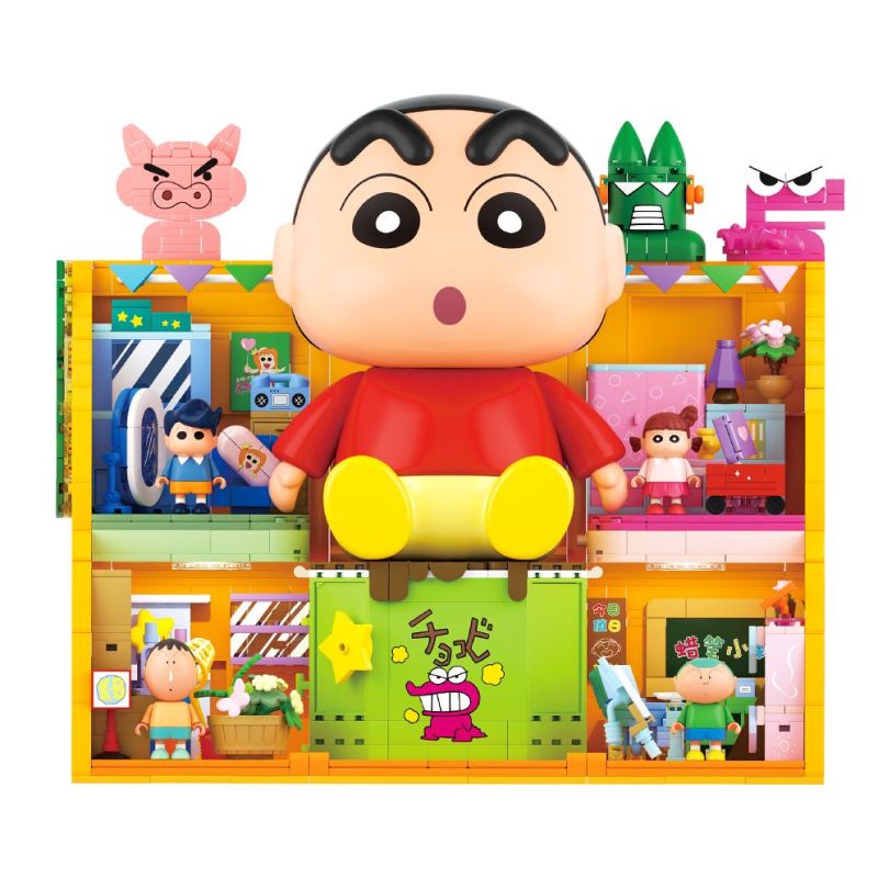 AREA-X AB0154 Xếp hình lắp ráp ghép mô hình Crayon Shin-chan: Cuộc chiến đồ chơi