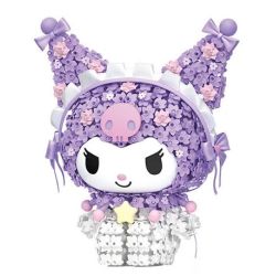 Gekkosha 803308 Xếp hình lắp ráp ghép mô hình Hình dáng cụm hoa Sanrio: Đêm đầy sao hoa hồng, Kurome