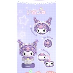 Gekkosha 803308 Xếp hình lắp ráp ghép mô hình Hình dáng cụm hoa Sanrio: Đêm đầy sao hoa hồng, Kurome