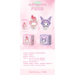 Gekkosha 803308 Xếp hình lắp ráp ghép mô hình Hình dáng cụm hoa Sanrio: Đêm đầy sao hoa hồng, Kurome