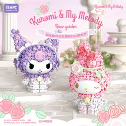 Gekkosha 803308 Xếp hình lắp ráp ghép mô hình Hình dáng cụm hoa Sanrio: Đêm đầy sao hoa hồng, Kurome