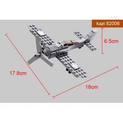 Kazi KY82006 82006 non  MÁY BAY CHIẾN ĐẤU bộ đồ chơi xếp lắp ráp ghép mô hình Century Military CENTURY MILITARY FW190 FIGHTER PLANE Quân Đội Thế Kỷ 87 khối