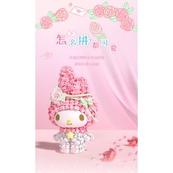Gekkosha 803309 Xếp hình lắp ráp ghép mô hình Hình dáng chùm hoa Sanrio: Giai điệu ngôn ngữ sao hồng
