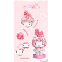 Gekkosha 803309 Xếp hình lắp ráp ghép mô hình Hình dáng chùm hoa Sanrio: Giai điệu ngôn ngữ sao hồng