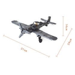 Kazi KY82005 82005 non  MÁY BAY CHIẾN ĐẤU bộ đồ chơi xếp lắp ráp ghép mô hình Century Military CENTURY MILITARY FW190 FIGHTER PLANE Quân Đội Thế Kỷ 299 khối