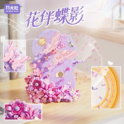 Gekkosha 804264 Xếp hình lắp ráp ghép mô hình Lịch Vạn Niên Hoa Tình Yêu: Hoa Cùng Bóng Bướm
