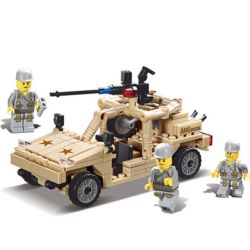 Kazi KY82004 82004 non  XE Ô TÔ VŨ TRANG bộ đồ chơi xếp lắp ráp ghép mô hình Century Military CENTURY MILITARY HUMMER Quân Đội Thế Kỷ 252 khối