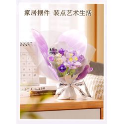 Gekkosha 802050 Xếp hình lắp ráp ghép mô hình Ngôn ngữ hoa bướm: Hồng vần hoa hồng