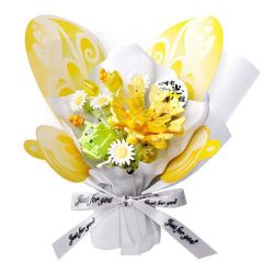 Gekkosha 802051 Xếp hình lắp ráp ghép mô hình Ngôn ngữ hoa bướm: Hoa cúc vàng Dương